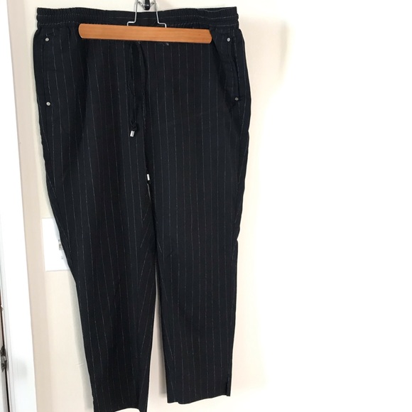 Striped drawstring pants - Picture 2 of 4